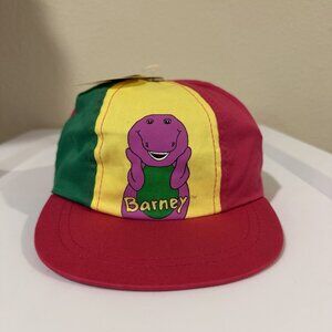 Vintage 1992 Barney the Dinosaur Kids Baseball Cap Hat One Size w/ Tags NWT Pink